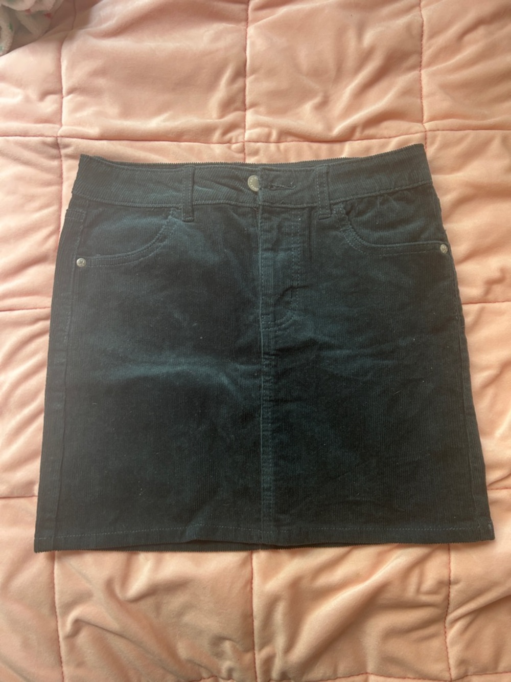 art class Black Corduroy A-Line Mini Skirt